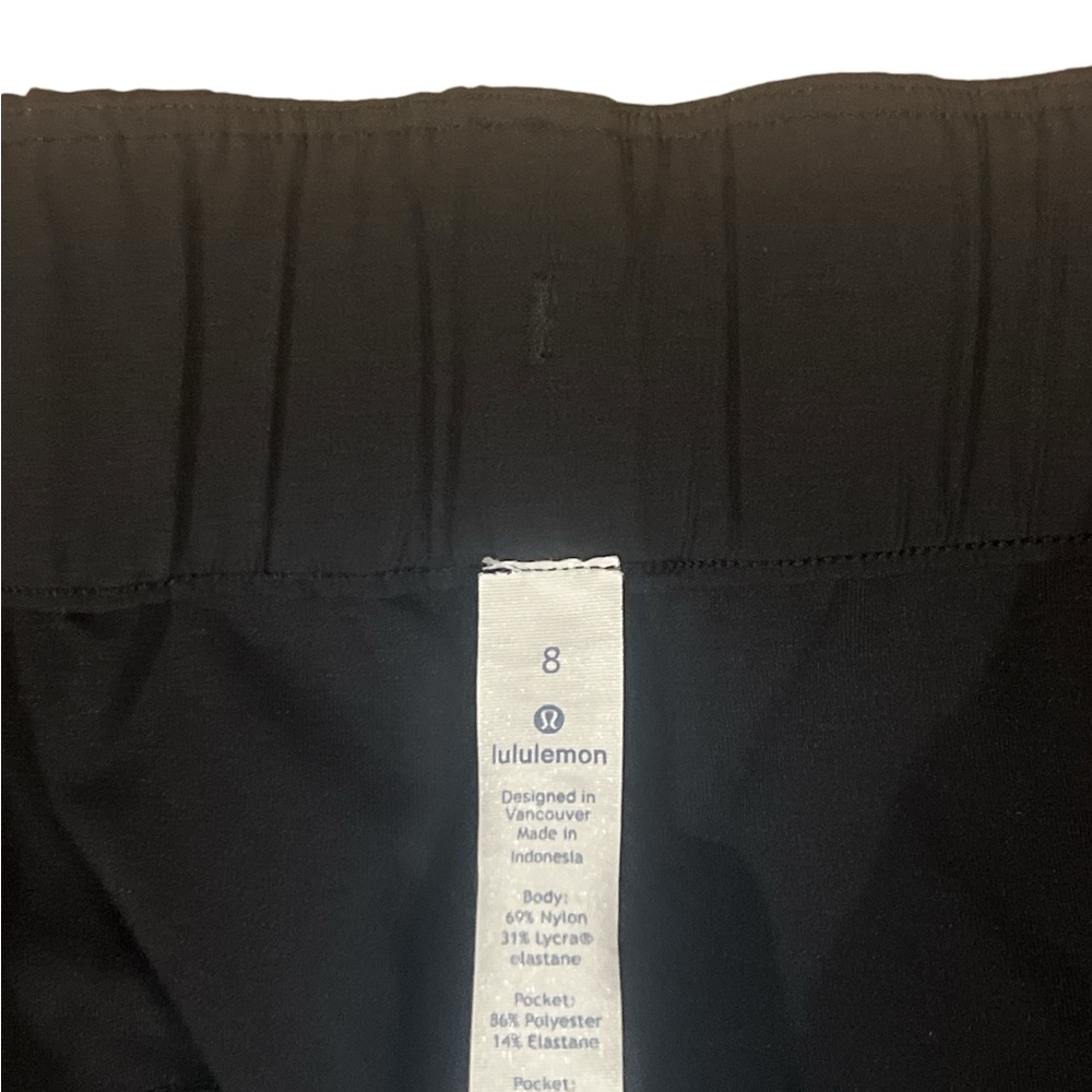 Lululemon Black Draw String Pants Size 8 Rlt2-43 - image 2